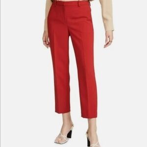 Theory Red Cropped Pants